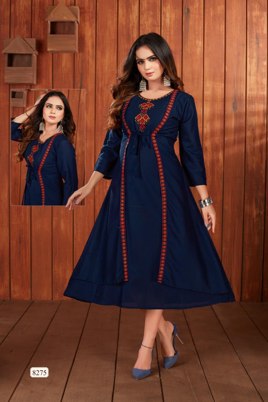 Ft Panghat 2 Wthnic Wear Wholesale Embroidery Anarkali Kurtis